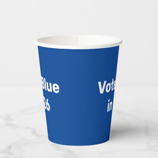 Blue im Jahr 2026 Pappbecher (Links)