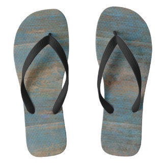 Blue Imitate Beach Wood Texture Badesandalen