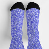 Blue Imitate Glitzer Hintergrundsocken Socken (Oben)