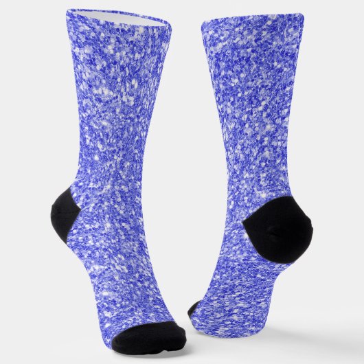 Blue Imitate Glitzer Hintergrundsocken Socken (Gewinkelt)