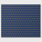 Blue, Imitate Gold 11. (Elfte) Event Geschenkpapier (Flach)