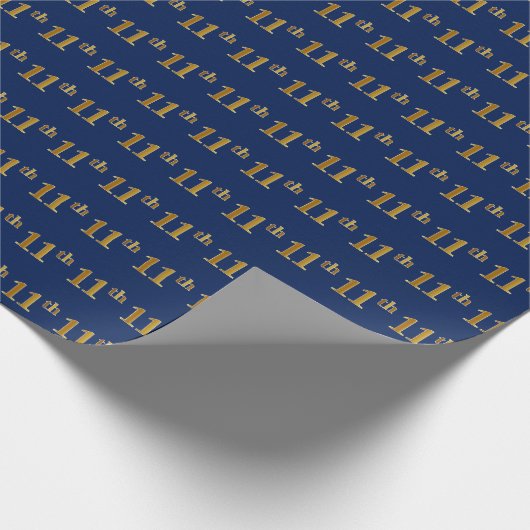 Blue, Imitate Gold 11. (Elfte) Event Geschenkpapier (Ecke)