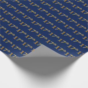 Blue, Imitate Gold 17. (siebzehnte) Veranstaltung Geschenkpapier