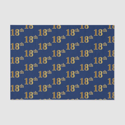 Blue, Imitate Gold 18. (Achtzehnte) Veranstaltung Seidenpapier (Vorderseite)