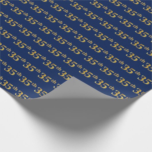 Blue, Imitate Gold 35. (35.) Event Geschenkpapier (Ecke)