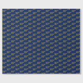 Blue, Imitate Gold 35. (35.) Event Geschenkpapier (Flach)