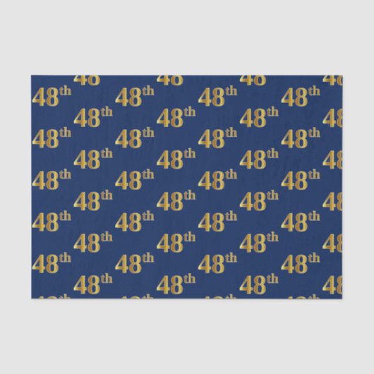 Blue, Imitate Gold 48. (Achtundvierzigste) Veranst Seidenpapier (Vorderseite)