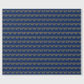 Blue, Imitate Gold 55. (Fünfundfünfzigste) Veranst Geschenkpapier (Flach)