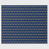 Blue, Imitate Gold 67. (siebenundsechzigste) Veran Geschenkpapier (Flach)