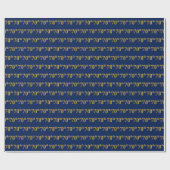 Blue, Imitate Gold 70. (Siebzigste) Veranstaltung Geschenkpapier (Flach)