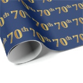Blue, Imitate Gold 70. (Siebzigste) Veranstaltung Geschenkpapier (Rolleneckpunkt)