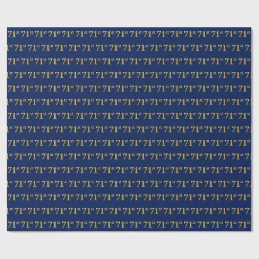 Blue, Imitate Gold 71. (71. Geschenkpapier (Flach)