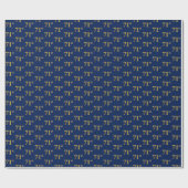Blue, Imitate Gold 71. (71. Geschenkpapier (Flach)
