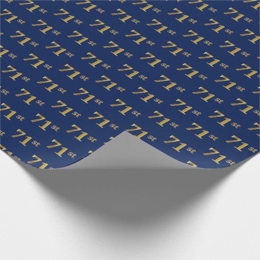 Blue, Imitate Gold 71. (71. Geschenkpapier (Ecke)
