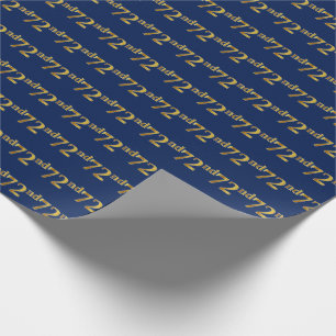 Blue, Imitate Gold 72. (72. Geschenkpapier