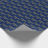Blue, Imitate Gold 72. (72. Geschenkpapier (Ecke)