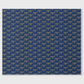 Blue, Imitate Gold 73. (73./3.) Event Geschenkpapier (Flach)