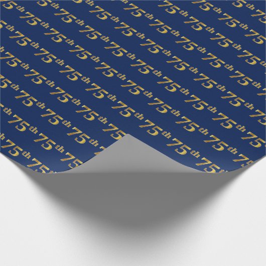Blue, Imitate Gold 75. (75.-5.) Veranstaltung Geschenkpapier (Ecke)