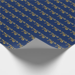 Blue, Imitate Gold 76. (76.-6.) Veranstaltung Geschenkpapier