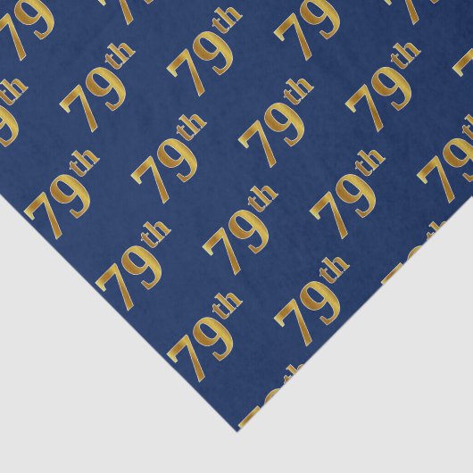 Blue, Imitate Gold 79. (neunundsiebzig) Event Seidenpapier (Ausschnitt)