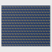 Blue, Imitate Gold 82. (82. Geschenkpapier (Flach)