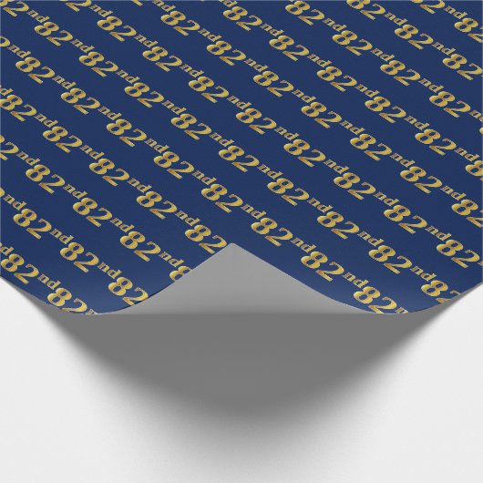 Blue, Imitate Gold 82. (82. Geschenkpapier (Ecke)