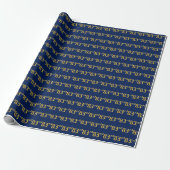 Blue, Imitate Gold 83. (83.) Event Geschenkpapier (Ungerollt)