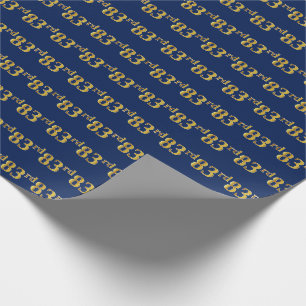 Blue, Imitate Gold 83. (83.) Event Geschenkpapier