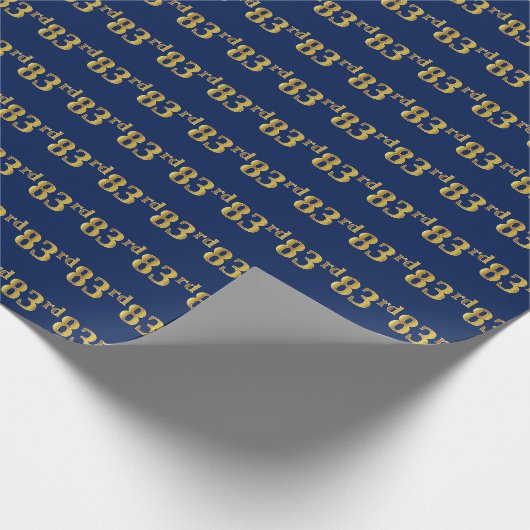 Blue, Imitate Gold 83. (83.) Event Geschenkpapier (Ecke)
