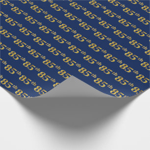Blue, Imitate Gold 85. (85.) Event Geschenkpapier