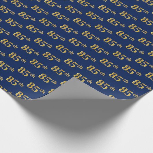 Blue, Imitate Gold 85. (85.) Event Geschenkpapier (Ecke)