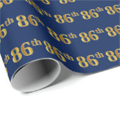 Blue, Imitate Gold 86. (Achtzigste) Veranstaltung Geschenkpapier (Rolleneckpunkt)