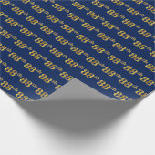 Blue, Imitate Gold 88. (Achtundachtzigste) Veranst Geschenkpapier (Ecke)
