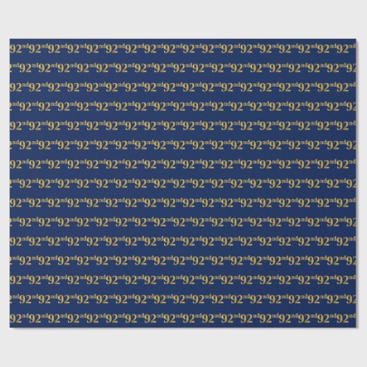 Blue, Imitate Gold 92. (Neunundneunzigste) Veranst Geschenkpapier (Flach)