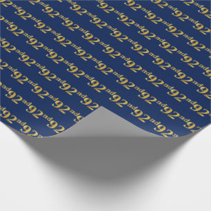 Blue, Imitate Gold 92. (Neunundneunzigste) Veranst Geschenkpapier