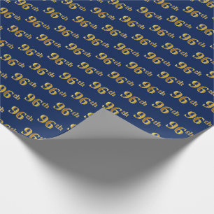 Blue, Imitate Gold 96. (Sechsundneunzigste) Verans Geschenkpapier