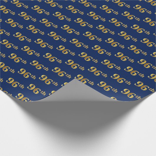 Blue, Imitate Gold 96. (Sechsundneunzigste) Verans Geschenkpapier (Ecke)