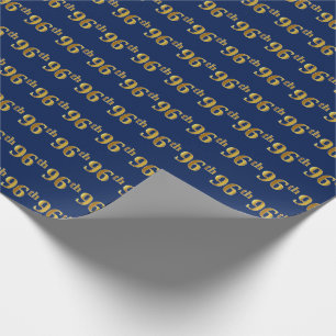Blue, Imitate Gold 96. (Sechsundneunzigste) Verans Geschenkpapier