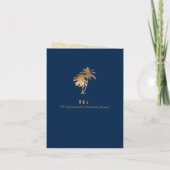 Blue Imitate Gold Foil Cuba Wedding Passport Einladung (Rückseite)