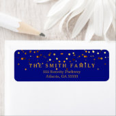 Blue Imitate Gold Glitzer Foil Confetti (Insitu)