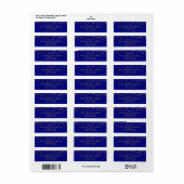 Blue Imitate Gold Glitzer Foil Confetti (Vorne)