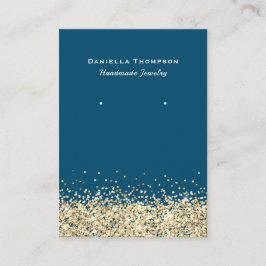 Blue Imitate Gold Glitzer Juwelen Earring Display Visitenkarte