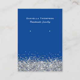 Blue Imitate Silver Glitzer Juwelen Earring Displa Visitenkarte