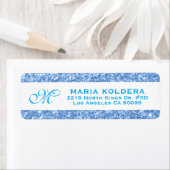 Blue Imitats Glitzer Custom Monogram (Insitu)