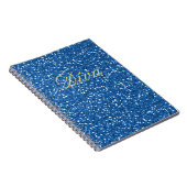Blue Imitats Glitzer Diva Notizblock (Rechte Seite)