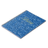 Blue Imitats Glitzer Diva Notizblock (Linke Seite)
