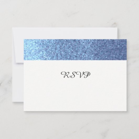 Blue Imitats Glitzer UAWG RSVP Karte (Vorderseite)
