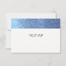 Blue Imitats Glitzer UAWG RSVP Karte