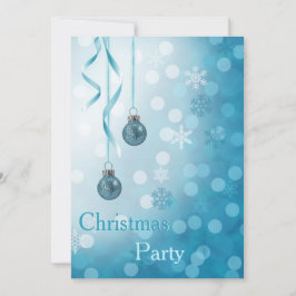 Blue Imitats Glitzer Weihnachtsschmuck Einladung