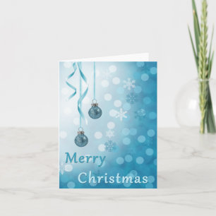 Blue Imitats Glitzer Weihnachtsschmuck Feiertagskarte